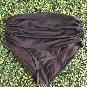 SOLD: NWOT Black High Waist Bikini Bottoms - Size XL